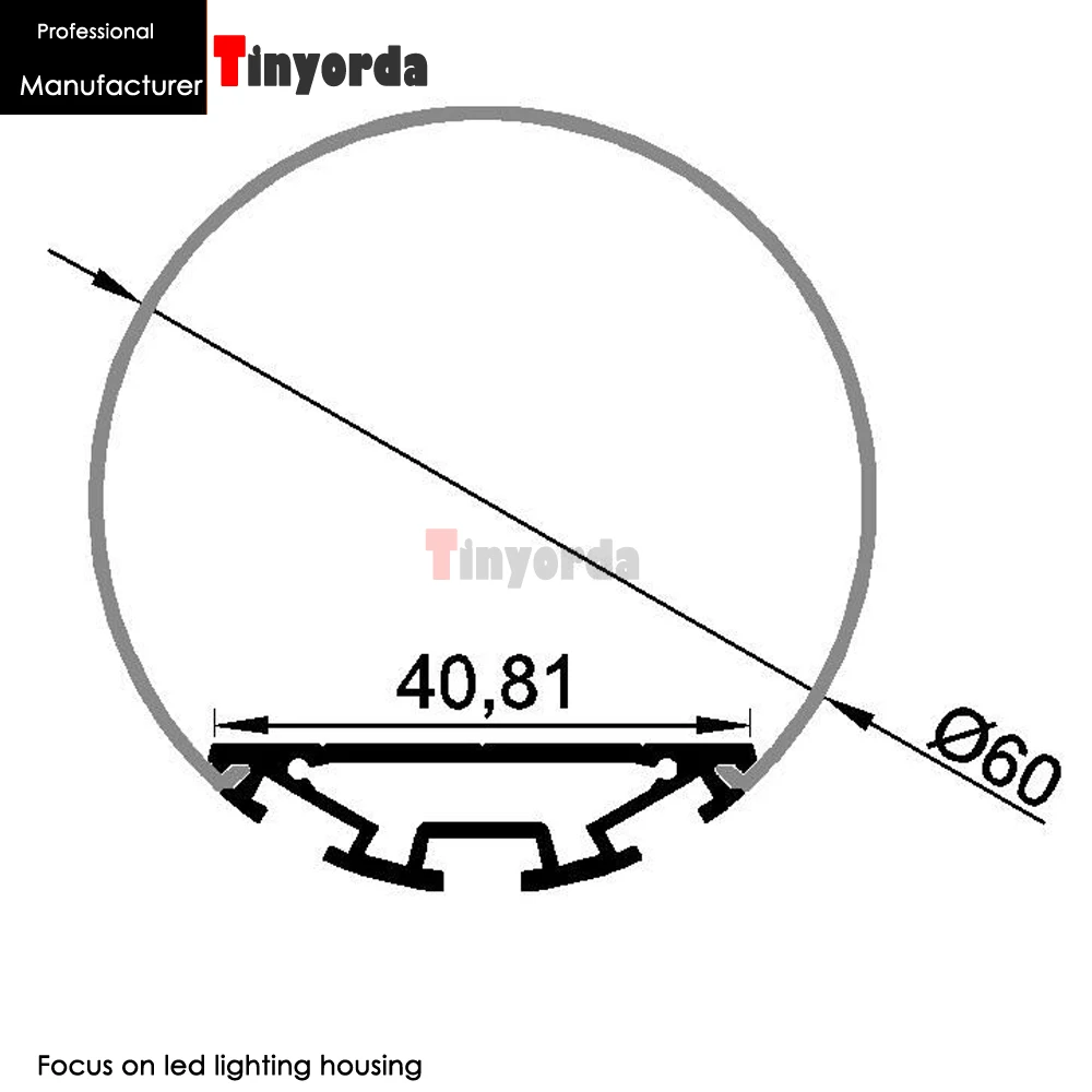 Tinyorda TH6060 5 шт. (длина 1 м) Светодиодные подвесные светильники профиль офисного