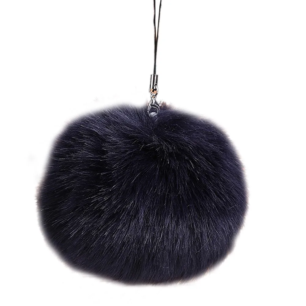 

2019 Fahion High Quality Artificial Rabbit Fur 10cm Pompom Key Chain Bag Car Keyring Jewelry Gift For Friend z0318