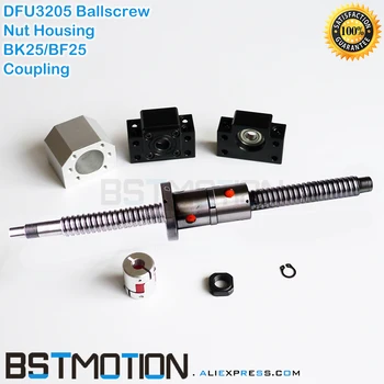 

3205 Double Ballscrew 400 500mm 600 700mm 750mm 800 900 1000mm 1100mm 1200mm 1400m 1500mm DFU3205 Ballnut+BK25 BF25 Jaw Coupler