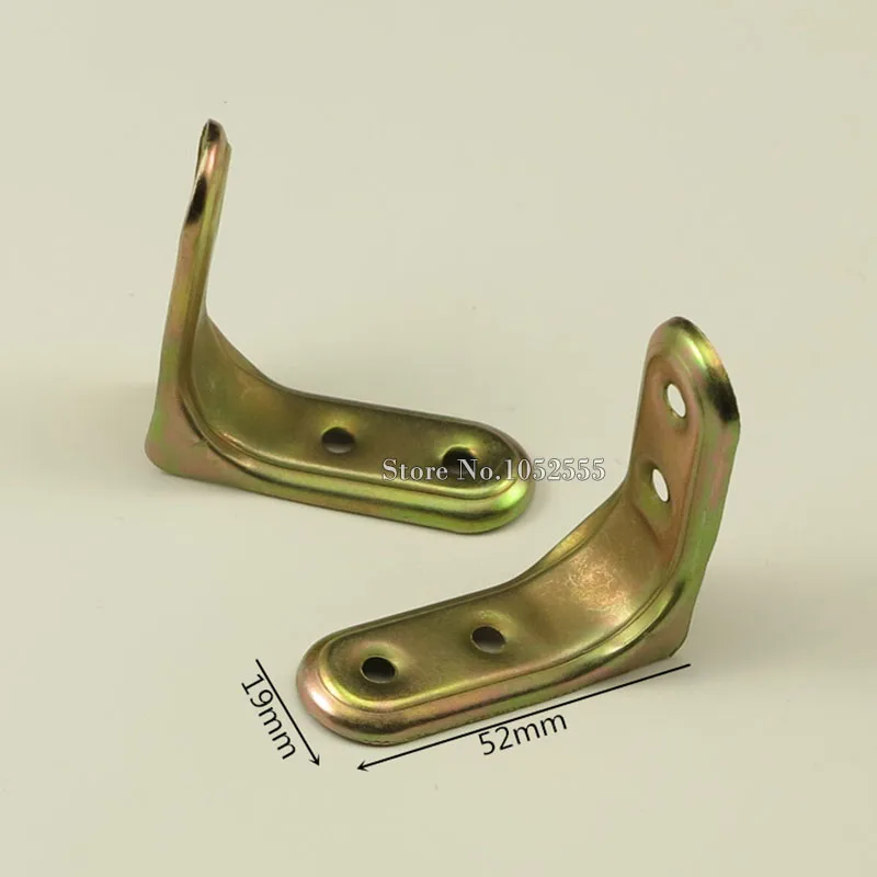 

50PCS Wholesale Furniture Corner Brackets Shelf Support 19*52mm angle bracket L shape Iron frame board support hardware E236