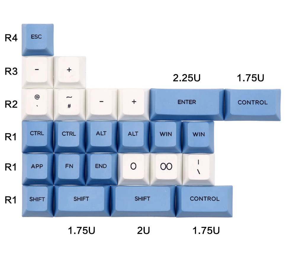 Голубое небо и белое облако keycap 112/157 клавиш PBT Вишневый профиль краситель-сублимированный MX Переключатель для механической клавиатуры keycap