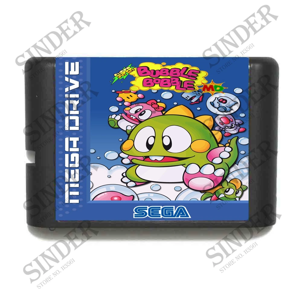 Супер Bubble Bobble 16 bit MD игровая карта для sega Mega Drive для Genesis