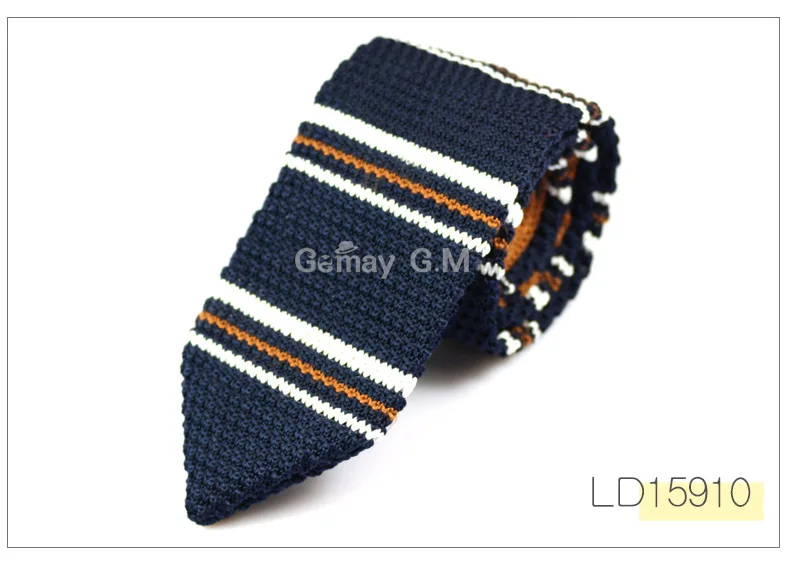 Новая мода Sharp Для мужчин галстук вязаный Галстуки Для мужчин S Повседневное полосатый трикотажный галстук для свадьбы тонкий тощий