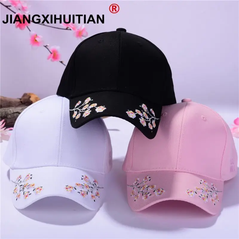 Женская Черная розовая бейсбольная кепка, женские черные цветы, белые кепки с вышивкой