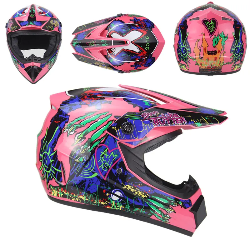Мотоциклетный взрослый шлем для мотокросса внедорожный шлем ATV Dirt bike горные MTB DH гоночный шлем кросс шлем capacetes - Цвет: Pink 5