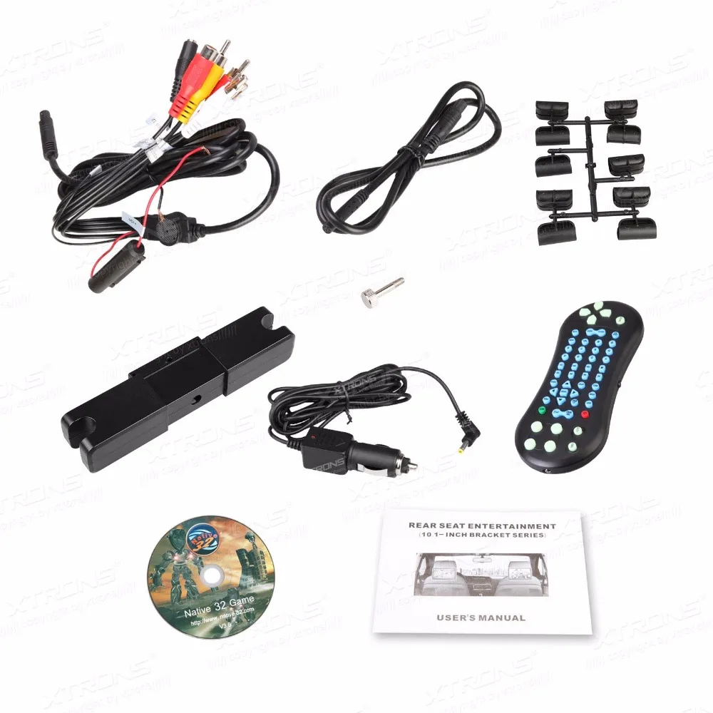 XTRONS 1 пара универсальных мониторов 10 ''HDMI HD экран подголовник Автомобильный DVD