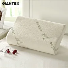 GIANTEX High Quality Bamboo Fiber Pillow Slow Rebound Memory Foam Pillow Health Care Pillow Massager Travesseiro
