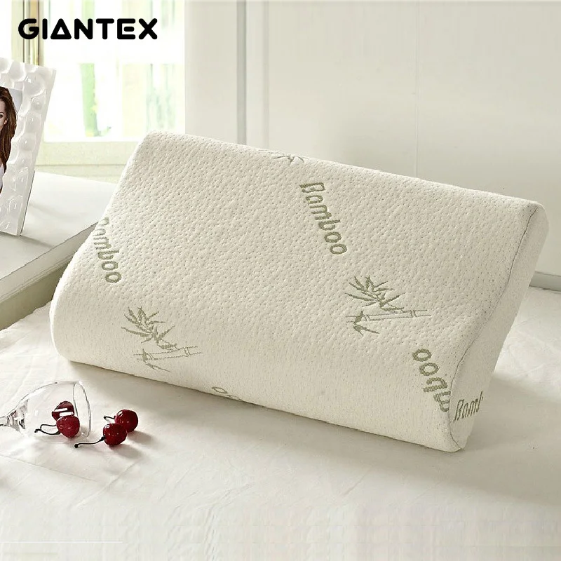GIANTEX Спящая бамбуковая подушка памяти Ортопедическая подушка Oreiller Подушка Travesseiro Almohada Шейная Kussens Poduszkap - изображение