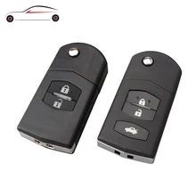 GORBIN 2 кнопки Складной Дистанционный Брелок чехол для Mazda с неразрезанным лезвием для Mazda 3 5 6