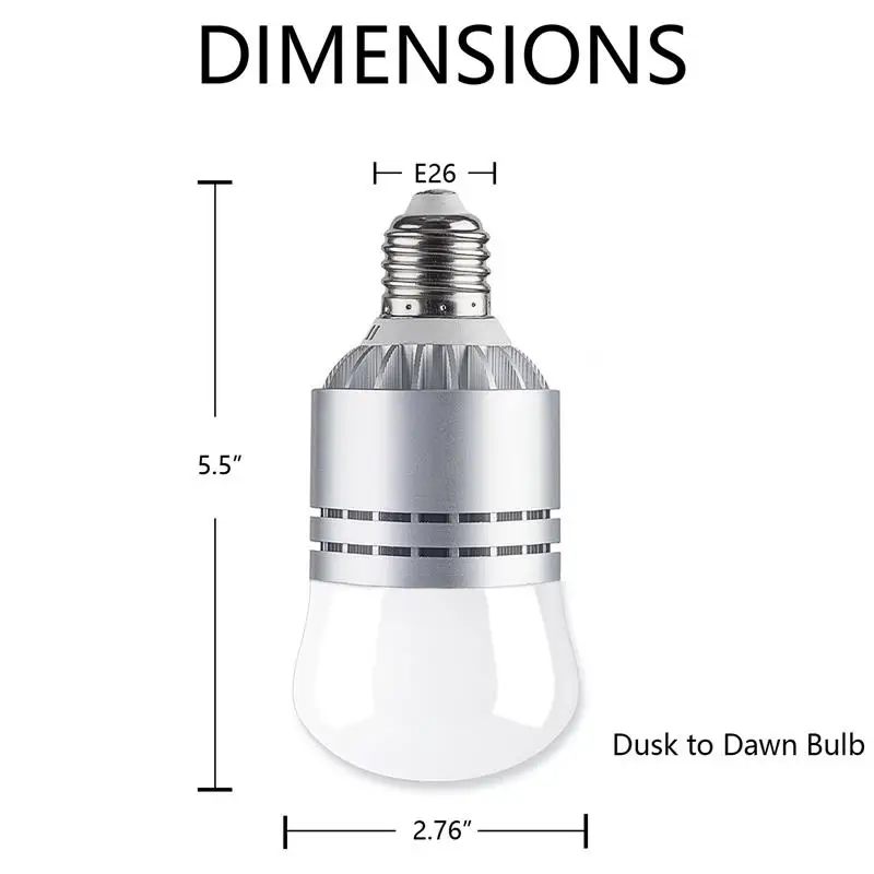 4 Sensor LED Bulb E27 12W led Dusk To Dawn Light Bulbs Smart Light Sensor Bulbs  AC 220V Day Night Light Lamp For Home Lighting