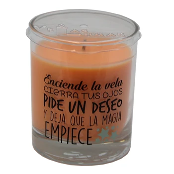 

Scented Candle with odor to apricot and message
