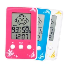 Digital LCD Thermometer Hygrometer Baby Smile Crying Face Humidity Meter Weather Station Tester Temperature clock 15% OFF