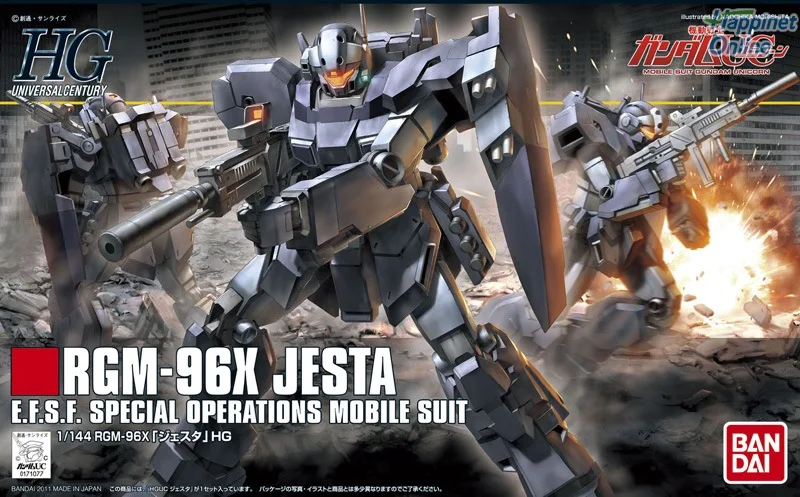 

1PCS Bandai HGUC 130 1/144 RGM-96X Jesta Gundam brinquedos Mobile Suit Assembly Model Kits Anime action figure Gunpla juguetes