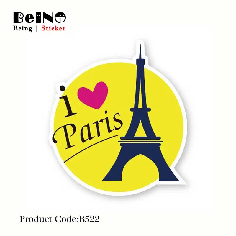 

Love Paris Eiffel Tower Sticker City of Romance Waterproof Suitcase Laptop Guitar Luggage Skateboard Toy Lovely B522 Stickers 48