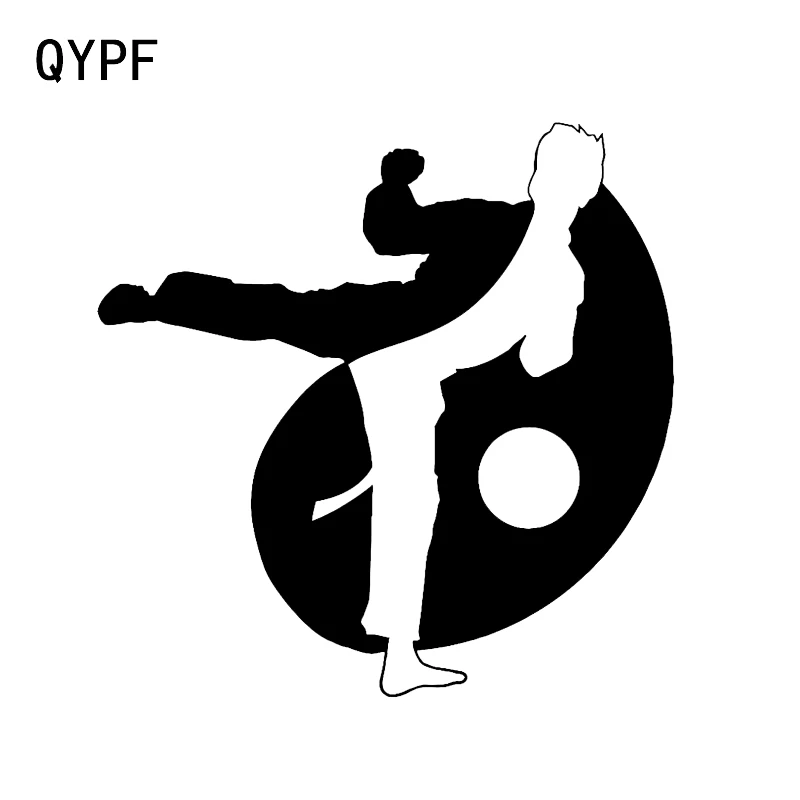 

QYPF 13*13CM Interesting Vinyl Judo Silhouette Car Sticker Accessories High Quality Decor C16-0388