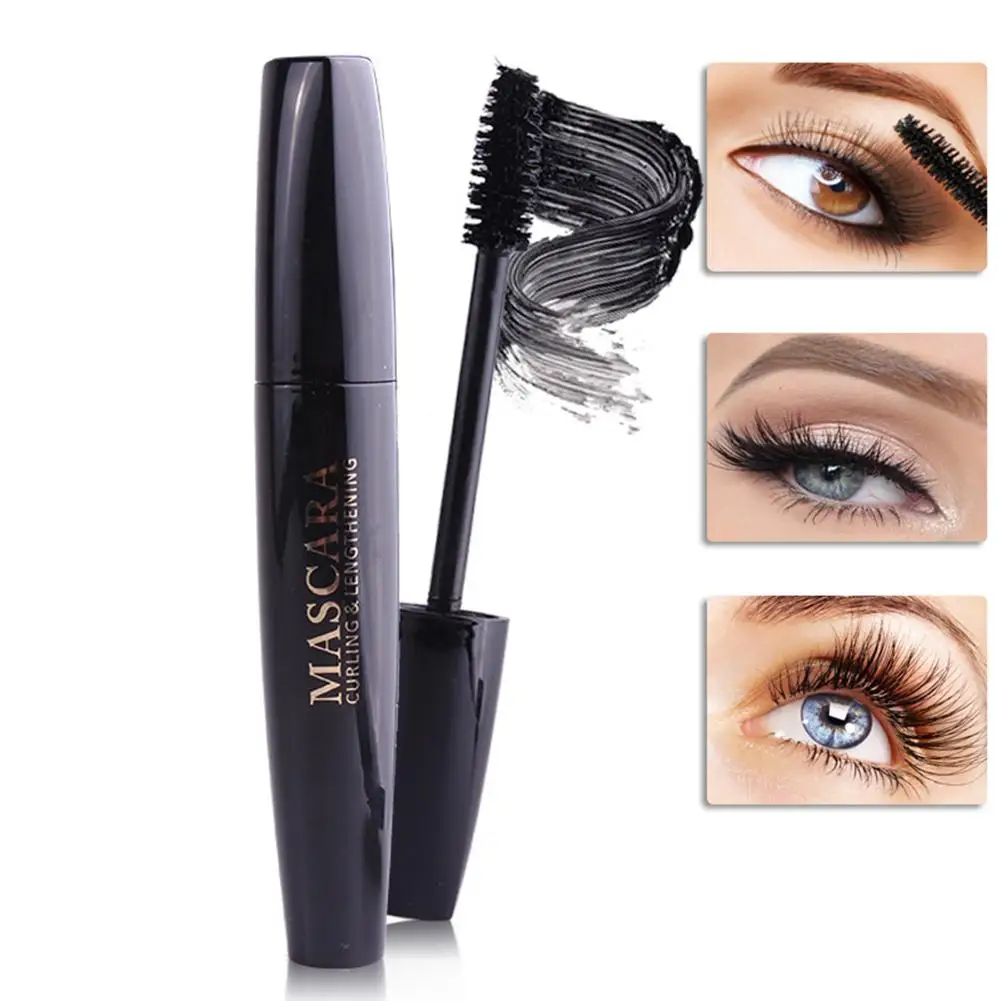 Natural Lengthening Thick Curling Black Mascara Waterproof Long Lasting