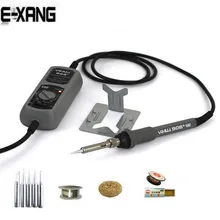 YIHUA 908+ 60 Вт Электрический Утюг паяльная станция термостат карманный мини Утюг паяльная станция с наконечниками припоя провода