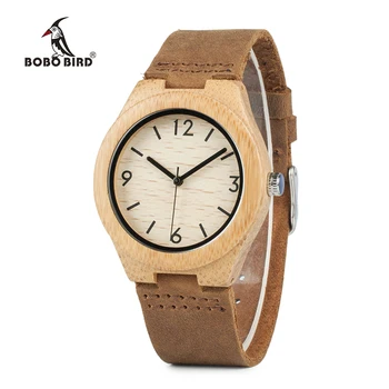 

BOBO BIRD WA44 Japanese Movement Quartz Bamboo Wooden Watches Soft Leather Band Dress Watch for Women OEM DROP SHIPPING
