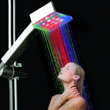 45 шт./лот Прохладный Насадки для душа LED Насадки для душа Для ванной комнаты кран разъем авто изменение красочные осадков Насадки для душа