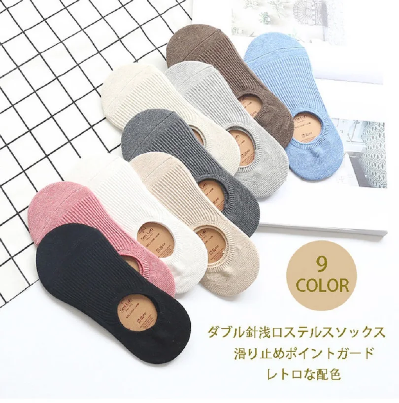 

Women Cotton Invisible Boat Short Socks Summer Non-slip Breathable Socks Girls Solid Color Short Ankle Socks 5 pairs/lot