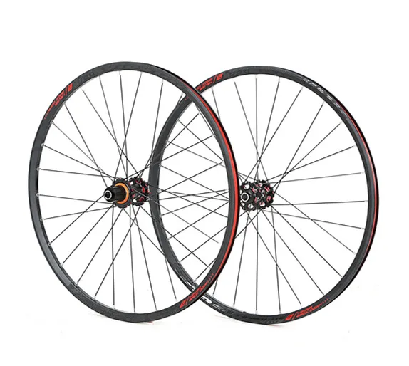 JKLapin MTB колеса для горного велосипеда 26 дюймов 27,5 дюймов 29 дюймов карбоновый волоконный концентратор с герметичным подшипником колеса из сплава обода запчасти для велосипеда - Цвет: 29Thru Axis  red