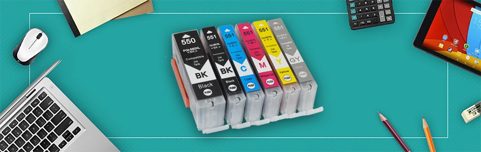 XiangYu For canon 550 pgi 550 cli-551 XL Compatible ink cartridge PGI550 CLI551 for Canon PIXMA IP7250 MG5450 MX925 MG6450 MG5650 (3)
