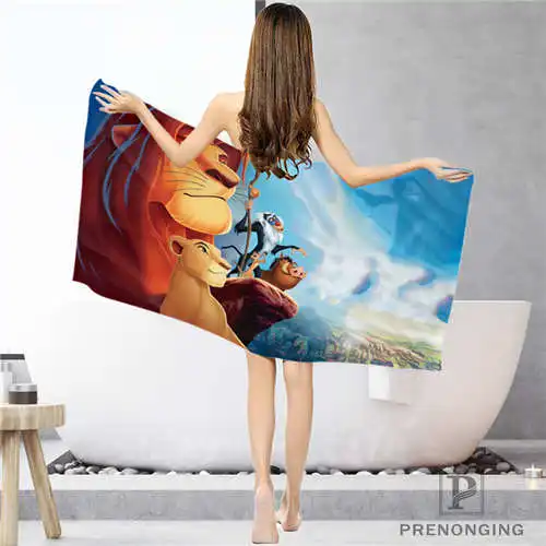Face or Bath Towel Пользовательские Simba-Лев-король(1) тряпка для ванной комнаты Полотенца лицо Полотенца/ванна Полотенца душ Полотенца s Размеры 33x74 см/72x143 см#18-12-16-01-31 - Цвет: Face or Bath Towel