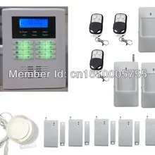 Интеллектуальная Беспроводная PSTN+ GSM Двойная сеть охранной сигнализации, комплект 3 PIR детектор+ 5 дверной датчик, домашняя сигнализация