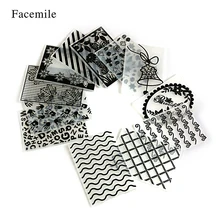 Facemile 1PCS Plastic Embossing Folder For Scrapbooking Irregular Bricks Type Photo Album Card Paper Craft Template Mold