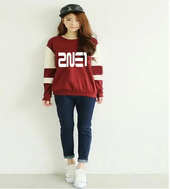 

2NE1 CL Hot Kpop Clothing Bangtan children k-pop 2NE1 Album Hoodies Female Models of The Women's clothing Coverage harajuku