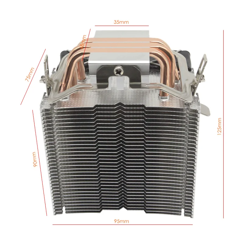 ALSEYE Процессор охладитель 3 тепловые трубки 4 pin Процессор 90 мм вентилятор TDP 215 W кулер для LGA775 1150 1151 1155 1156 1366 AM2 AM3 AM4