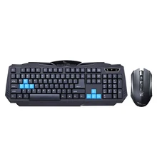 Wireless Keyboard Mouse Combo Set 2.4GHz Waterproof Wireless Keyboard +1600DPI Optical Gaming Mouse For Computer PC Game Gamer