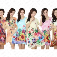 Модный женский хлопковый Халат горячая Распродажа набивная ночная рубашка новая сексуальная женская одежда для сна топы Pijama Mujer MXP001