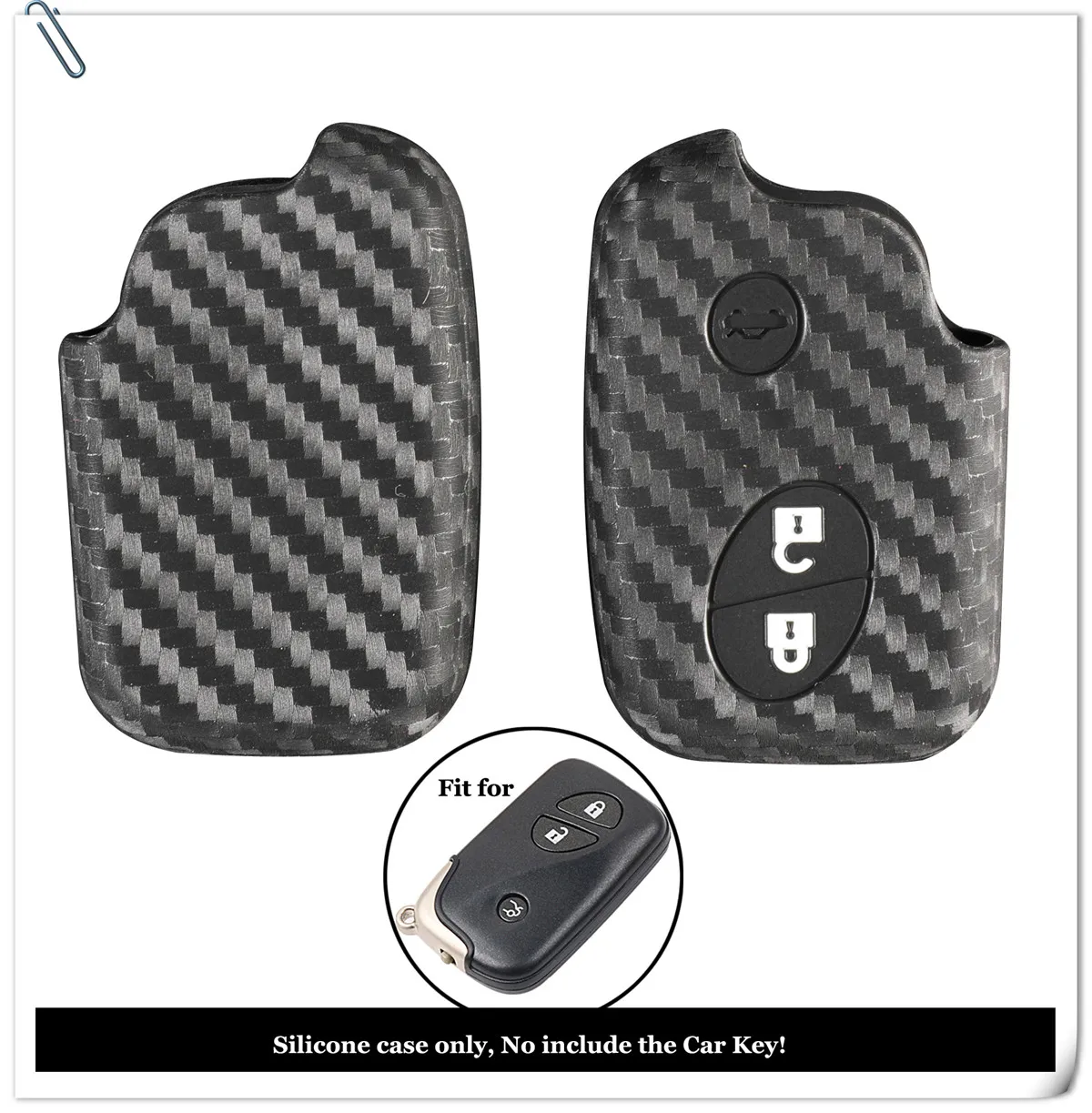 Keyforkess custodia portachiavi in Silicone per Car Styling in carbonio per Lexus CT200h ES 300h IS250 GX400 RX270 RX450h RX350 LX570 Cover chiave -