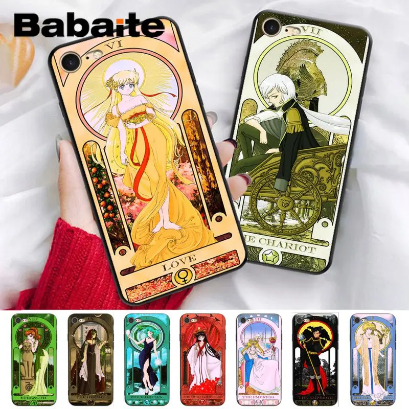 

Babaite For iphone XSMAX Case Sailor Moon Tarot Excellent Phone Accessories Case for iPhone 7 X 6 6S 8Plus X 5 5S SE XR XS XSMAX