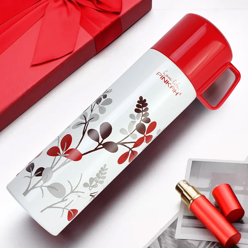 Goedkoop PINKAH Hot 500ML Isoleer Thermos thee mok Koffie Mok Reizen Drink Fles Thermoskan Thermo cup Gift