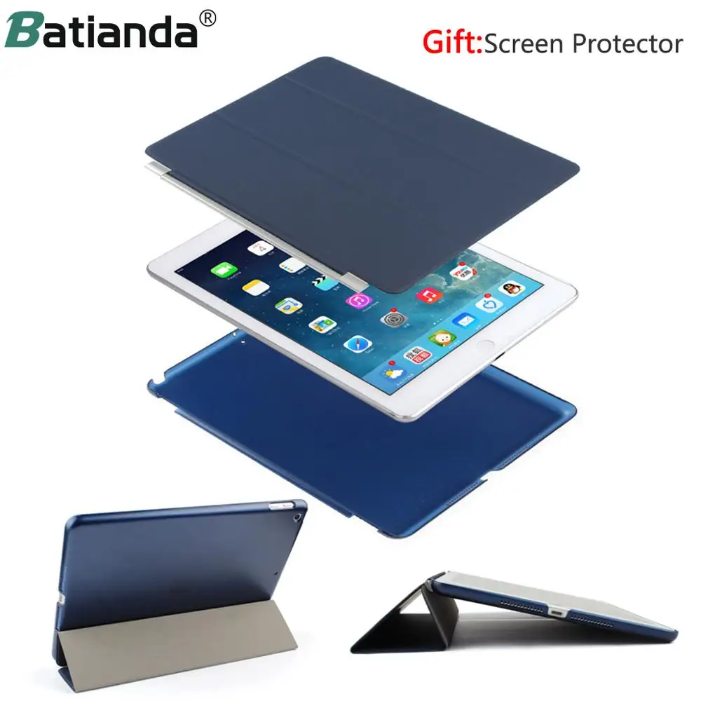 Чехол книжка Batianda Slim Fit Smart Skin с задней крышкой для iPad Mini 4 темно синего цвета Apple IPAD