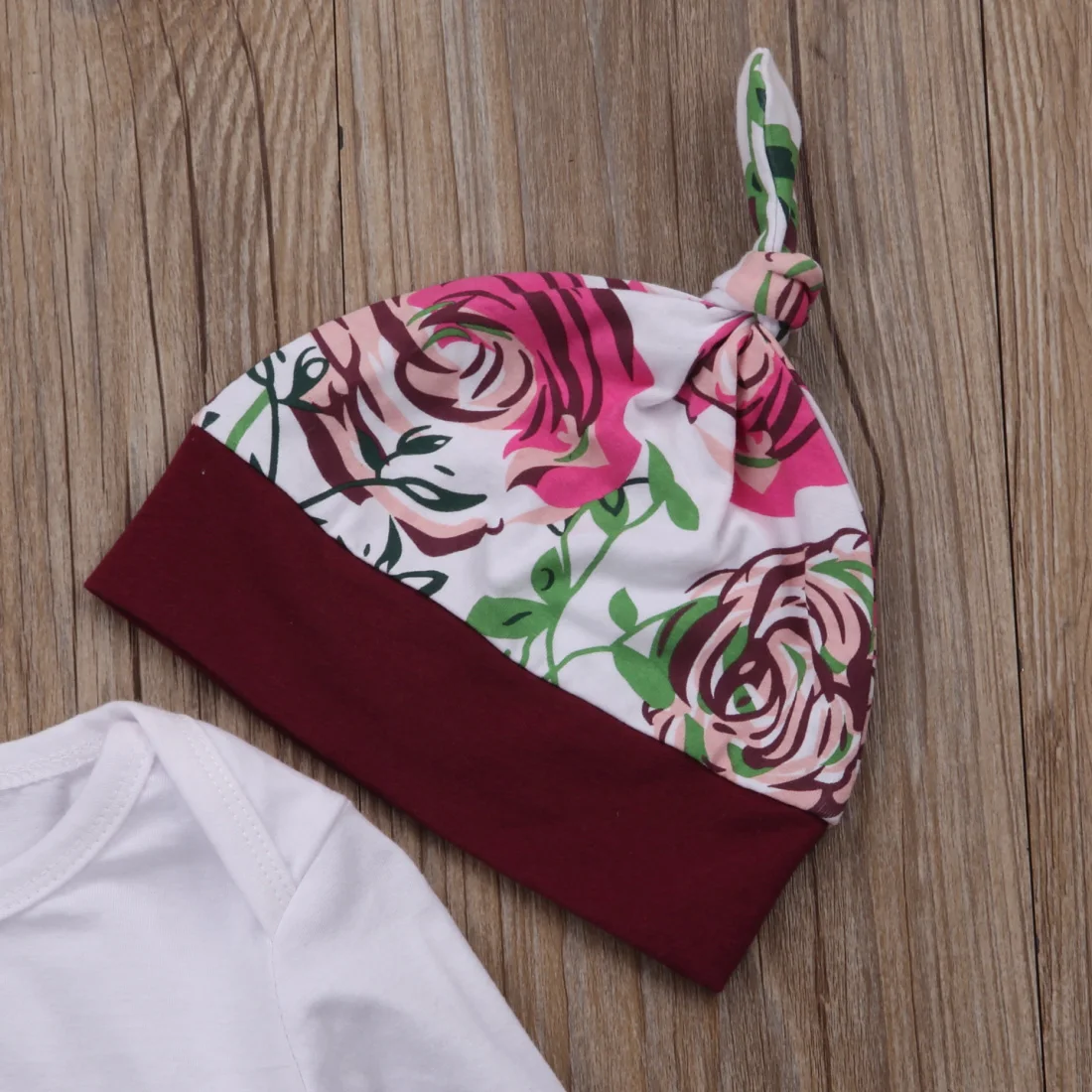Бренд CANIS, 3 предмета, комбинезон с цветочным принтом для новорожденных девочек+ штаны с большим цветком+ милые леггинсы, комплект одежды с шапкой