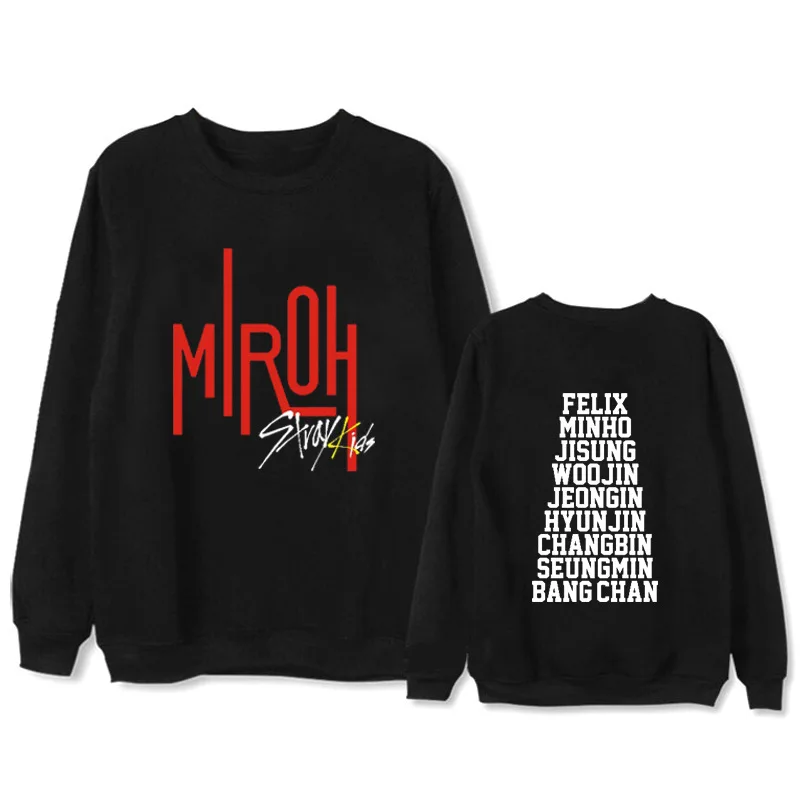 Детские толстовки с капюшоном Kpop straykids названием участников альбома miпух модные