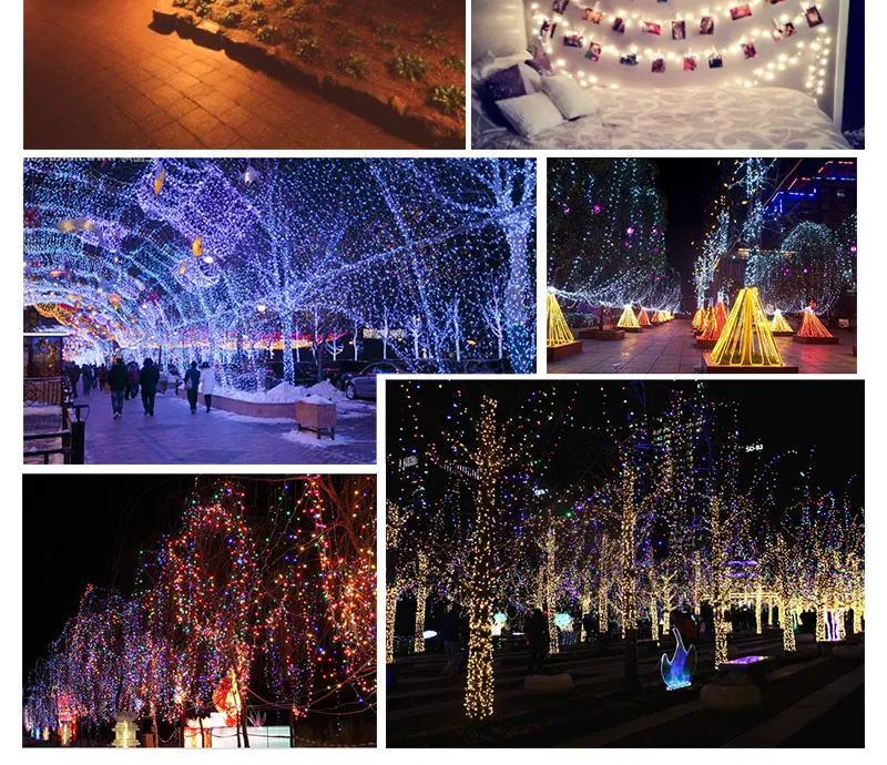 100 м, 50 м, 30 м, 10 м, светодиодный гирлянда, гирлянды, наружное водонепроницаемое освещение для рождественских елок, рождественские, вечерние, свадебные украшения