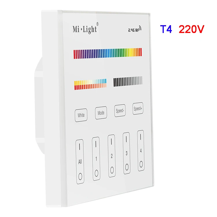 Miboxer 4W GU10 MR16 RGB+ CCT Светодиодный прожектор AC110V 220V 2,4G пульт дистанционного управления FUT103/FUT104/FUT089/FUT092/B8/B4/T4/iBox1/iBox2 - Испускаемый цвет: T4   220V