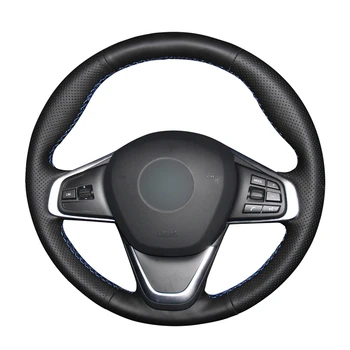 

Hand-stitched Black PU Artificial Leather Anti-slip Car Steering Wheel Cover for BMW F45 F46 X1 F48 X2 F39