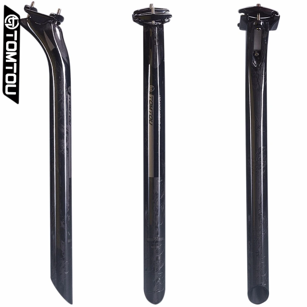 

TOMTOU Super Light Full UD Carbon Fiber Seatpost 25 mm Setback Mountain Road Bike Seat Post 27.2mm 30.8mm 31.6mm Gray - TF2T34