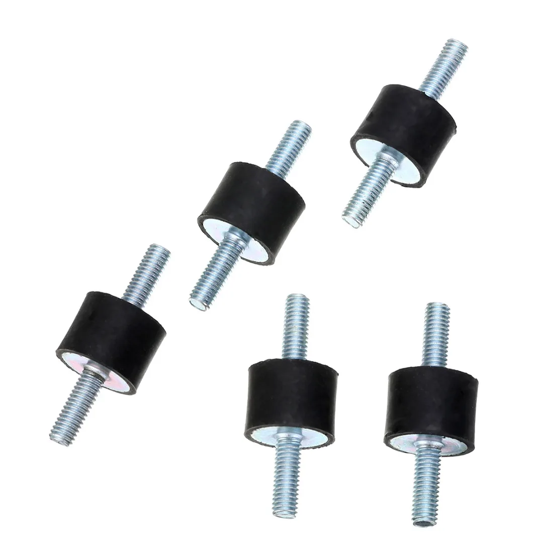 5pcs Vibration Isolator M6 Rubber Isolator Mounts Anti Vibration Rubber Mounts Isolators Bobbins Silentblock