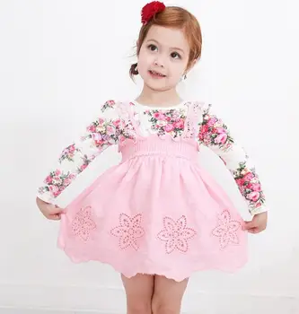 

Summer new Fashion Baby Girl Party Dresses lace floral Kids Summer Dress For Toddle Wear 2-7T sylvia 563728122340