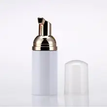 10 шт./лот 30 мл/50 мл косметическое средство для очищения лица моющий Крем пластик ПЭТ белый/прозрачный жидкий мыло диспенсер для пены с золотой насос пенообразователя