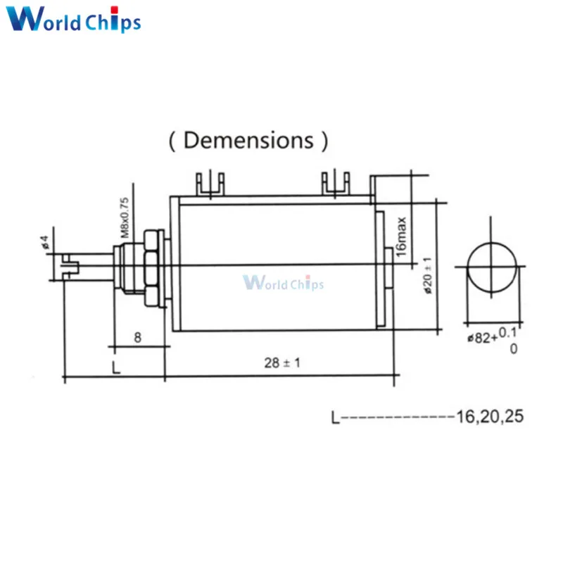 WXD3-12-1W 100R 200R 470R 1K 2,2 K 4,7 K 10K 22K 47kΩ Ом 5 разворотов линейный роторный WXD3-12 1 Вт проволочный потенциометр сопротивление