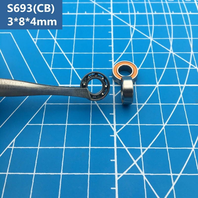 

Гибридная керамическая смазка, 2 шт., ABEC-7 S693 2OS, 3*8*4 CB, из нержавеющей стали, сухая подшипник рыболовной катушки SMR693C 2OS S693-2RS