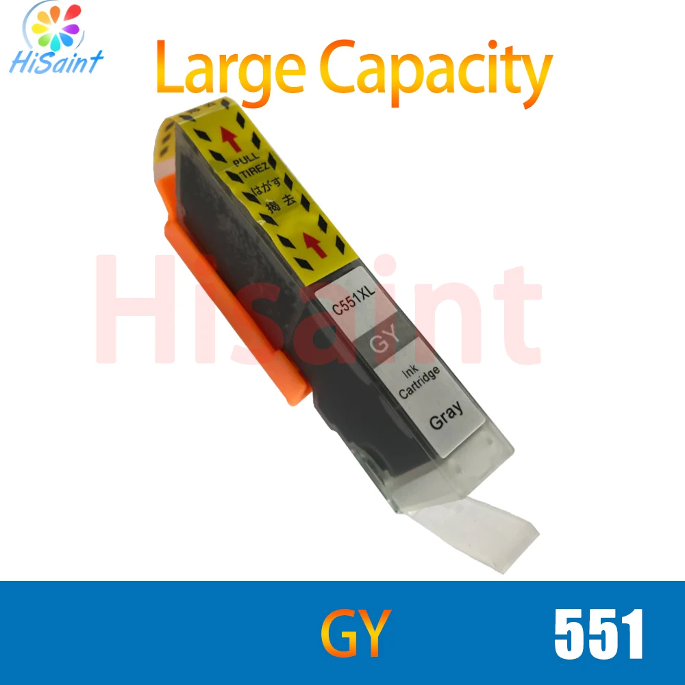 Hisaint для Canon 551 CLI-551 CLI551 серые чернильные картриджи MG5450/MG5550/MG6350/MG6450/MG7150/Ip7250/MX925