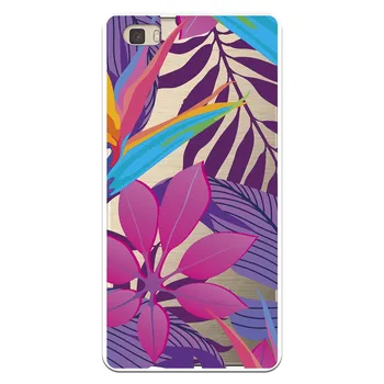 

Stand case costume drawing Leaves WP017 for Huawei P8 Lite